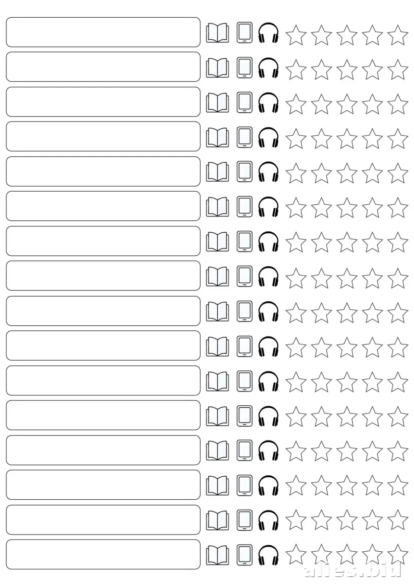 Free Printable Reading Tracker Template Free Worksheet #5