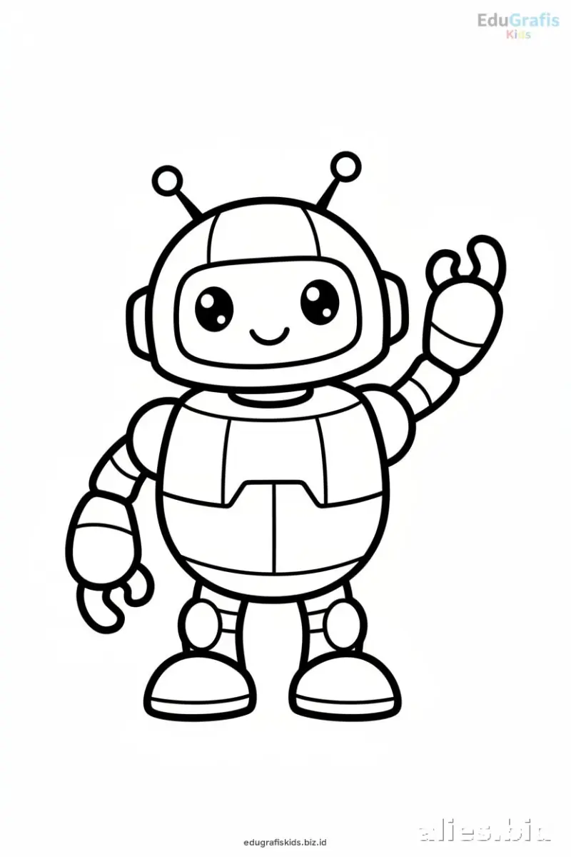 Free Printable Robot Coloring Pages For Kids Free Worksheet #7
