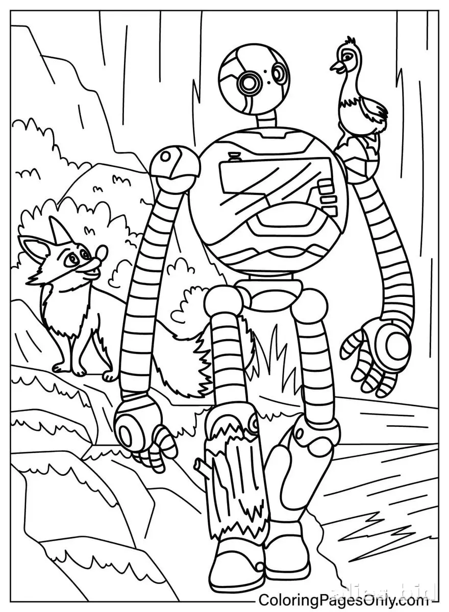 Free Printable Robot Coloring Pages For Kids Free Worksheet #4