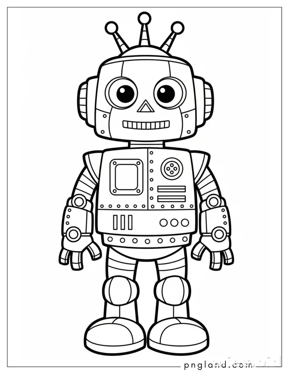 Free Printable Robot Coloring Pages For Kids Free Worksheet #20