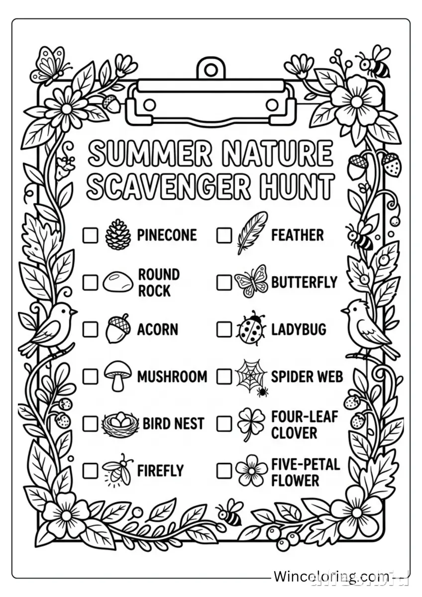 Free Printable Scavenger Hunt Worksheet For Kids #3