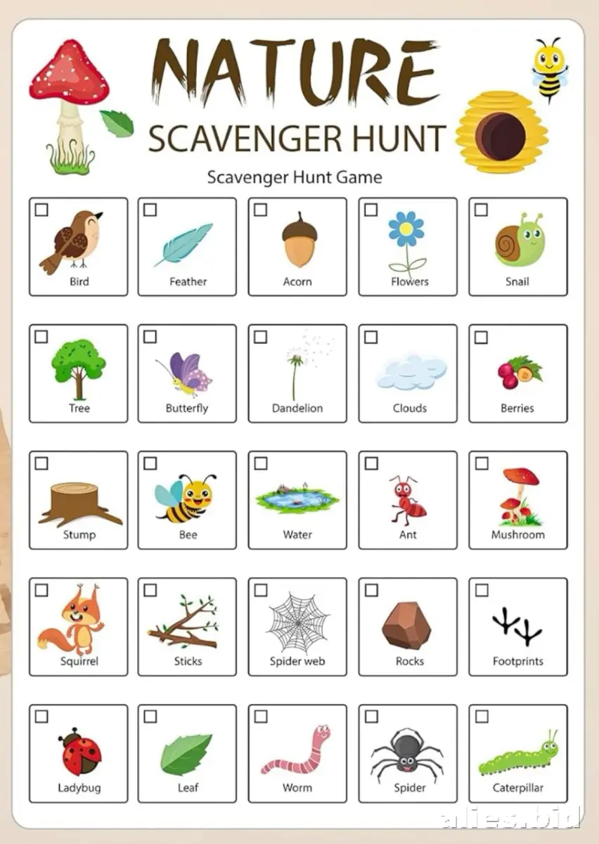 Free Printable Scavenger Hunt Worksheet For Kids #10