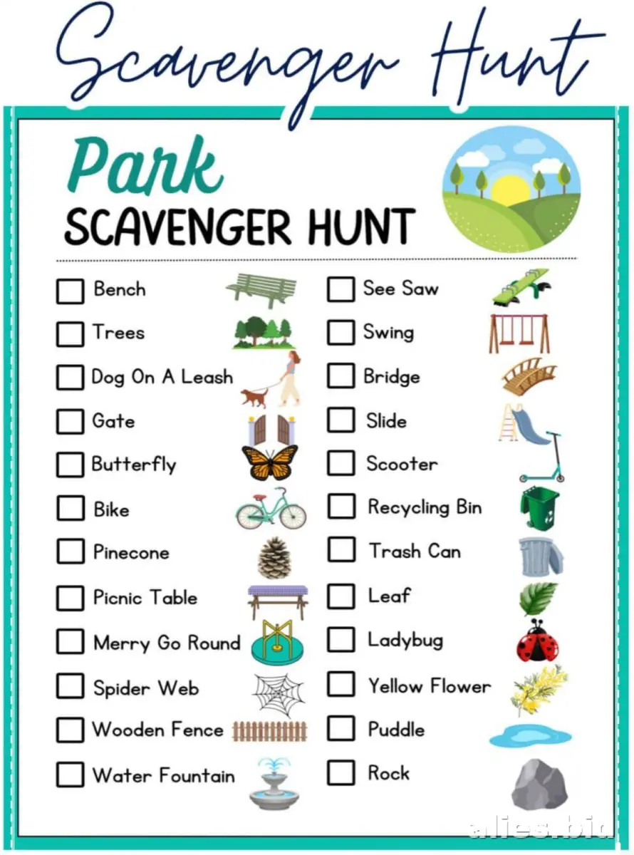 Free Printable Scavenger Hunt Worksheet For Kids #2