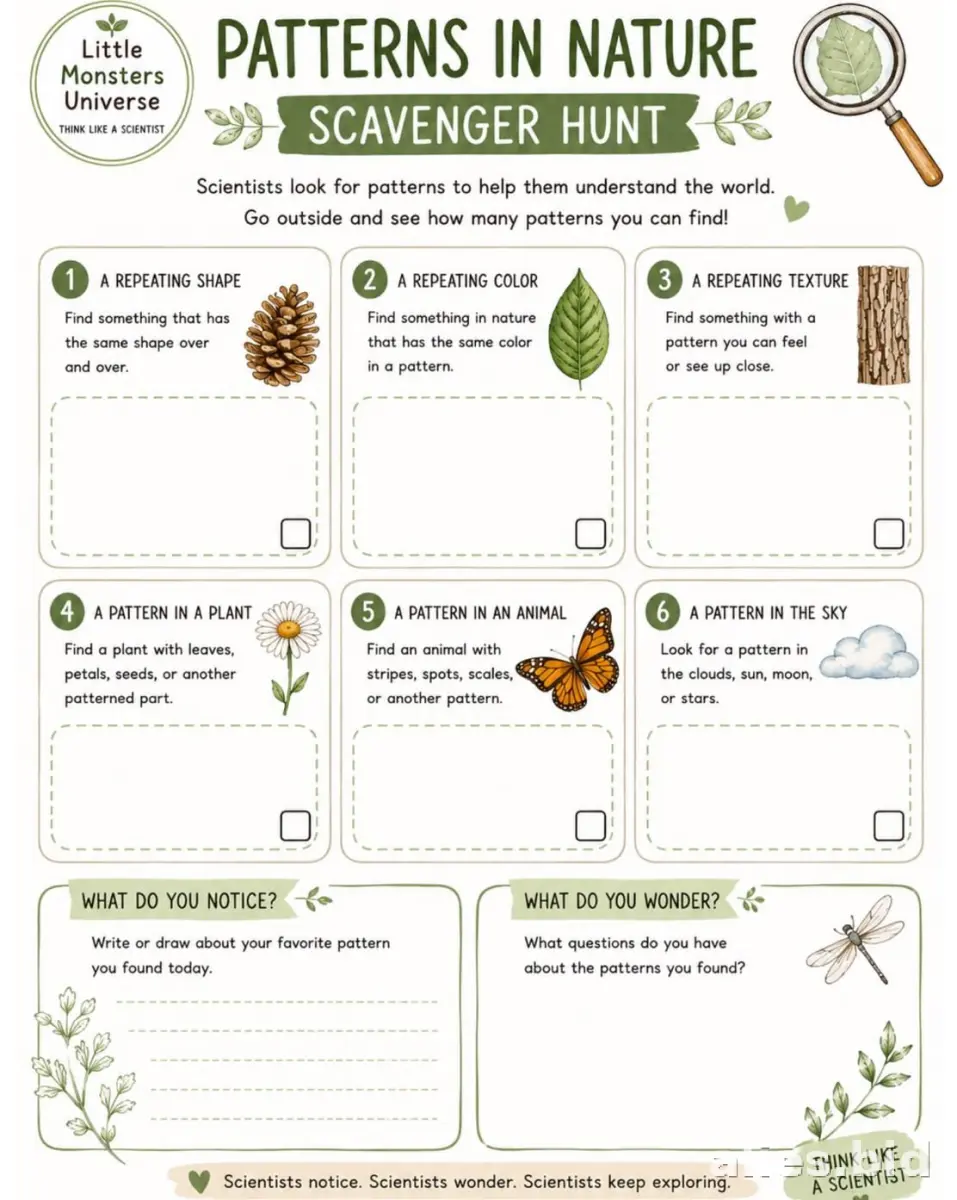 Free Printable Scavenger Hunt Worksheet For Kids #9