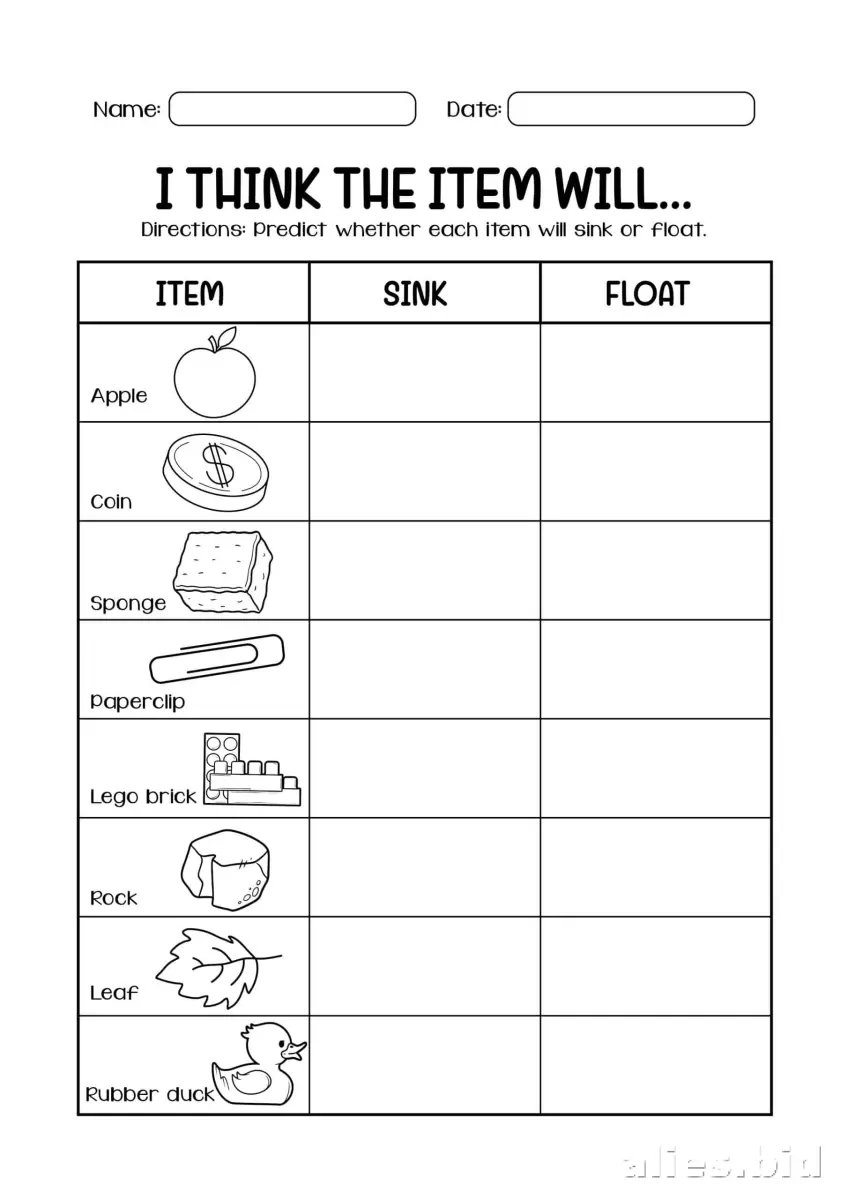 Free Printable Science Activity Sheet Free Worksheet #12