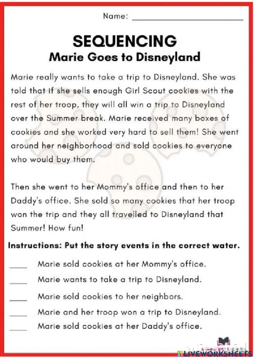 Free Printable Sequencing Activity Sheet For Kids Worksheet #12