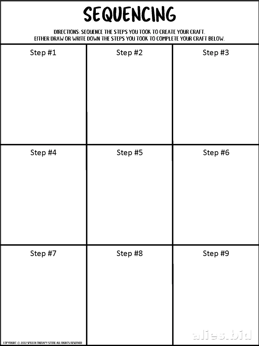 Free Printable Sequencing Activity Sheet For Kids Worksheet #8