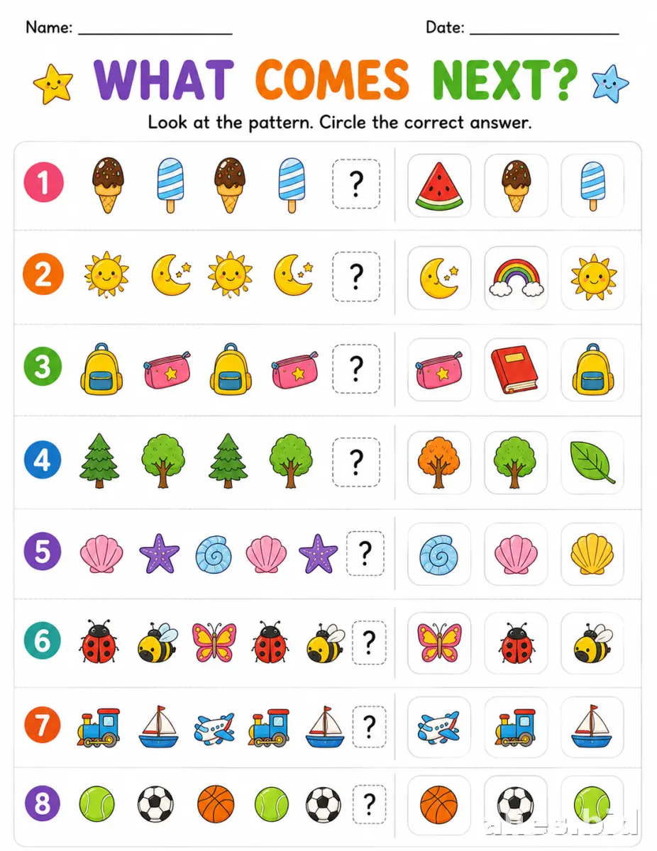 Free Printable Sequencing Activity Sheet For Kids Worksheet #14