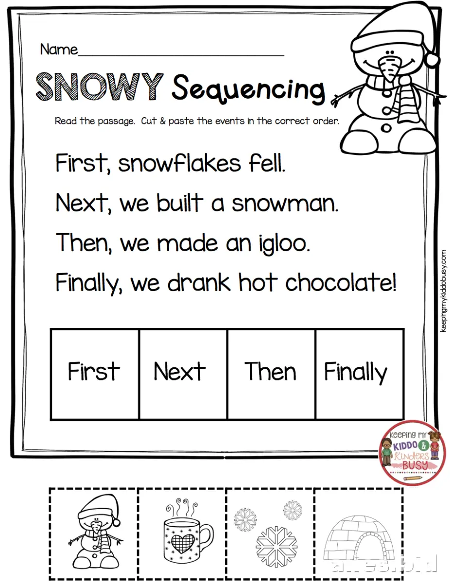 Free Printable Sequencing Activity Sheet For Kids Worksheet #17