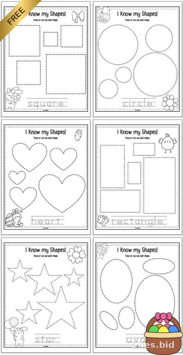 Free Printable Shapes Recognition Worksheet Preschool #4