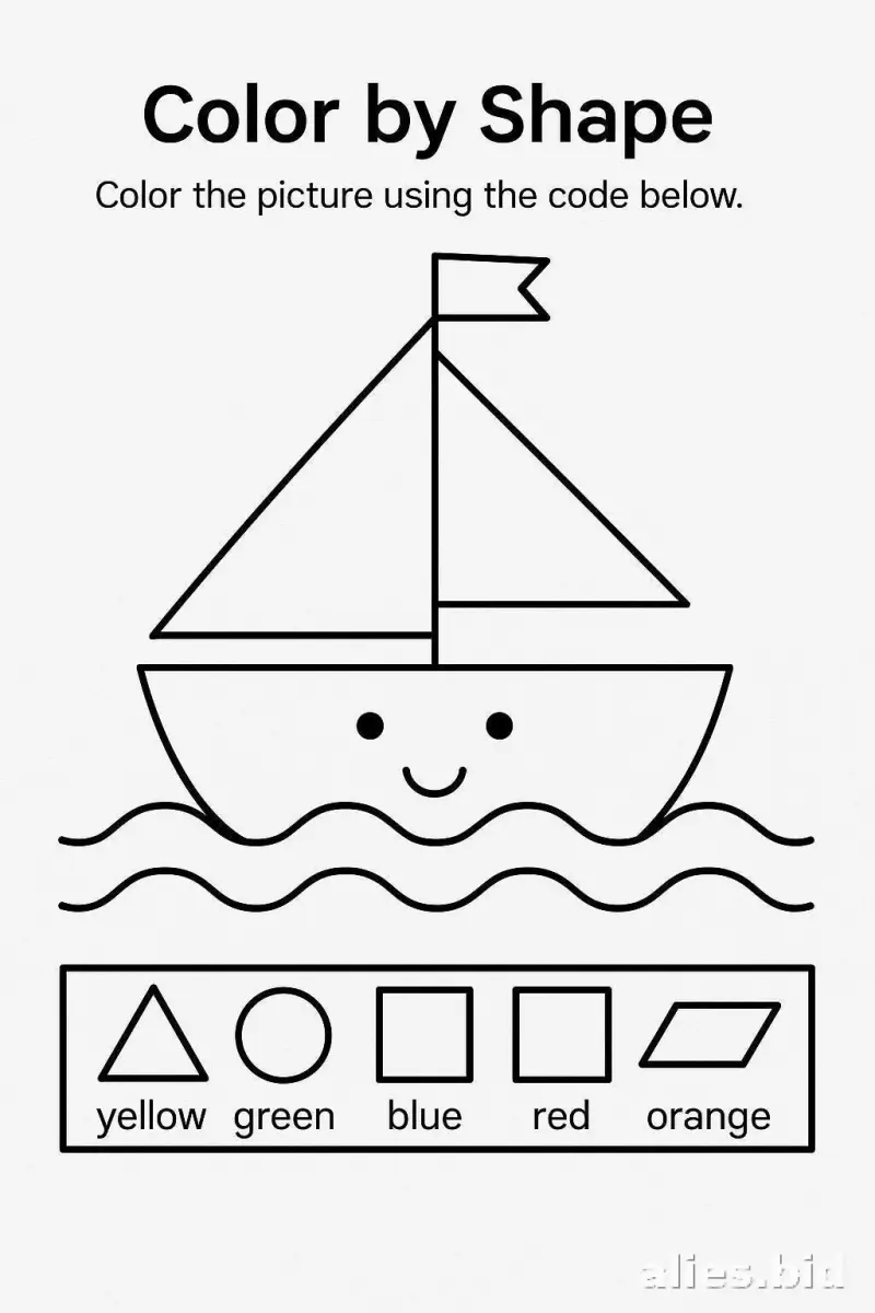 Free Printable Shapes Recognition Worksheet Preschool #3