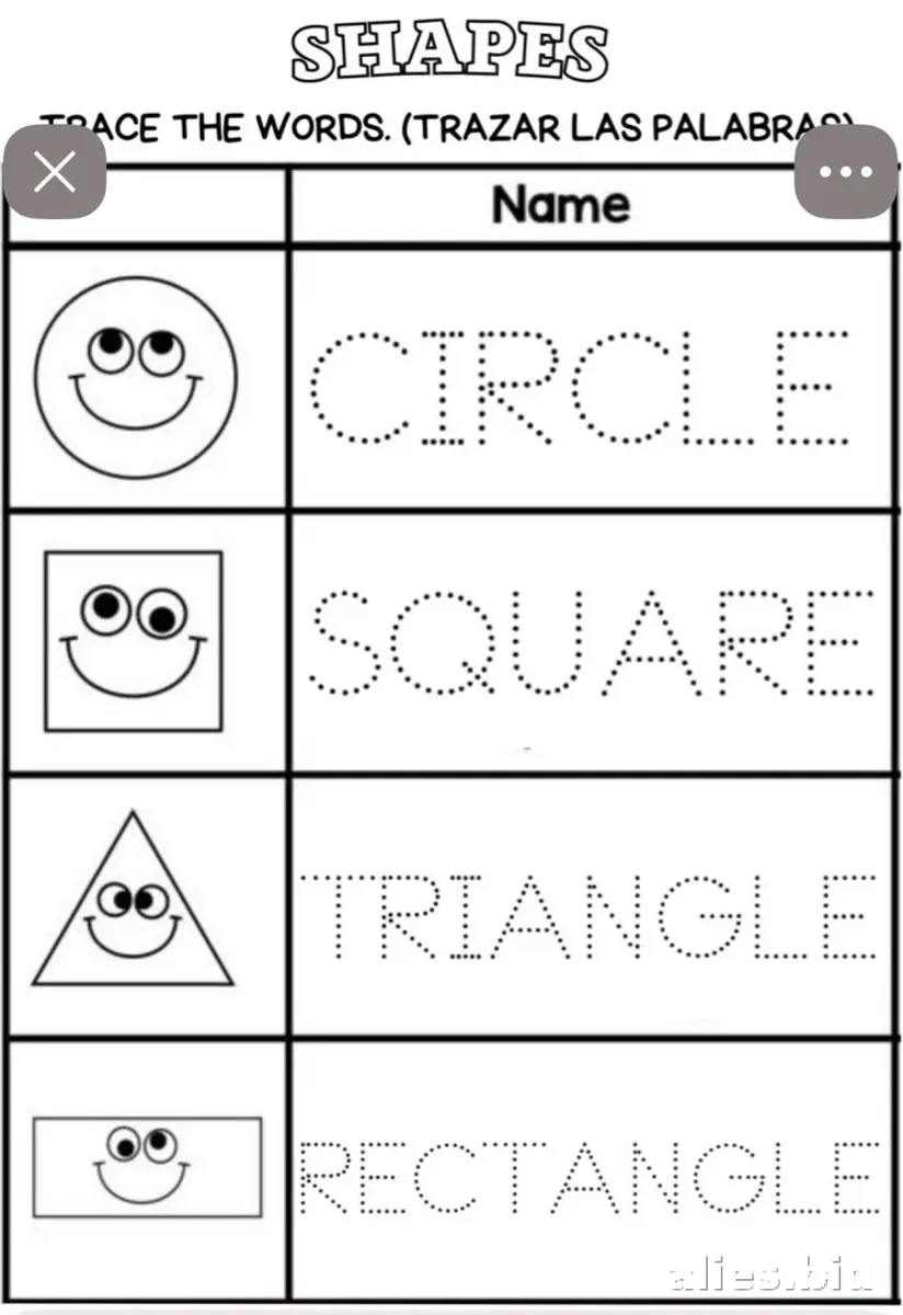 Free Printable Shapes Recognition Worksheet Preschool #14