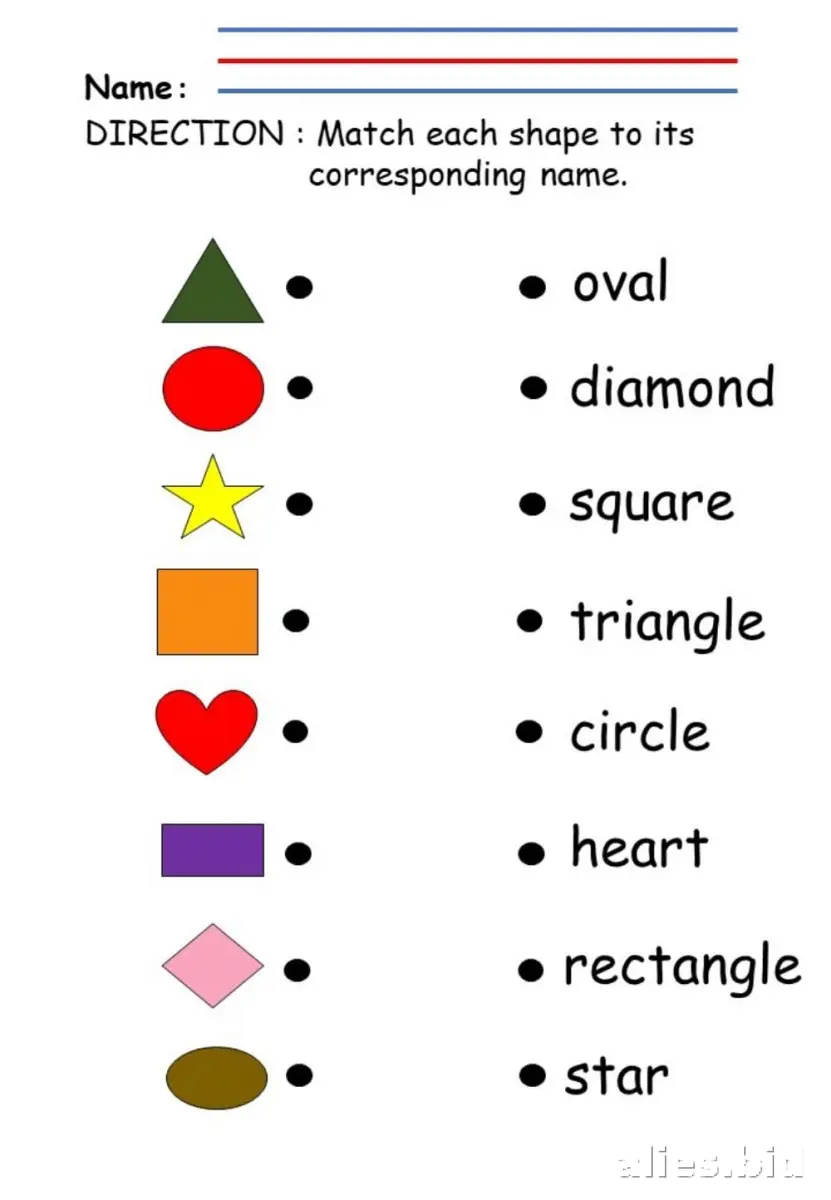 Free Printable Shapes Recognition Worksheet Preschool #12