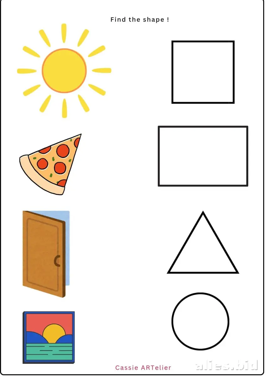 Shapes Recognition Worksheet Preschool