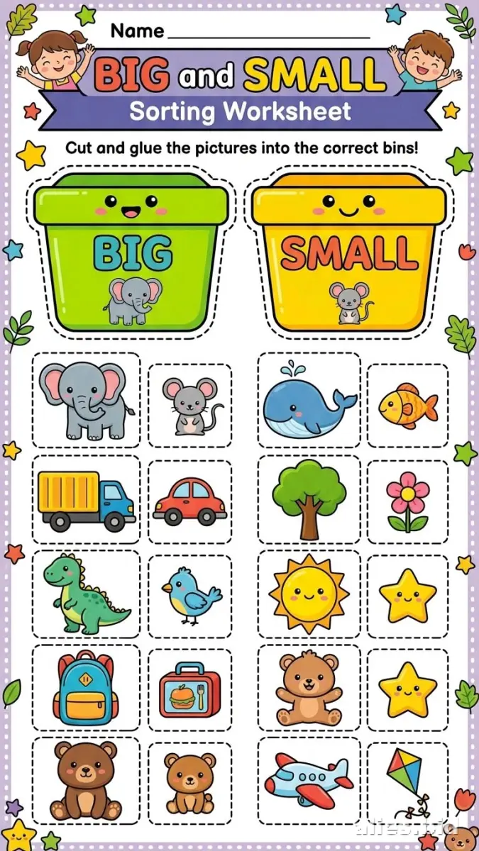 Free Printable Sorting Activity Sheet For Kids Worksheet #8