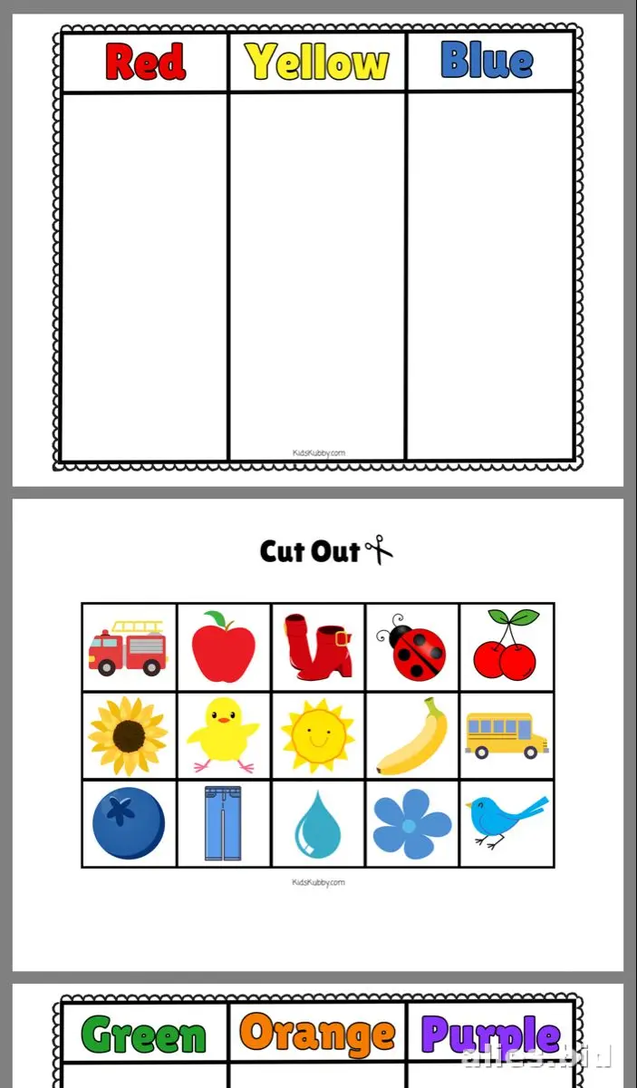 Free Printable Sorting Activity Sheet For Kids Worksheet #3