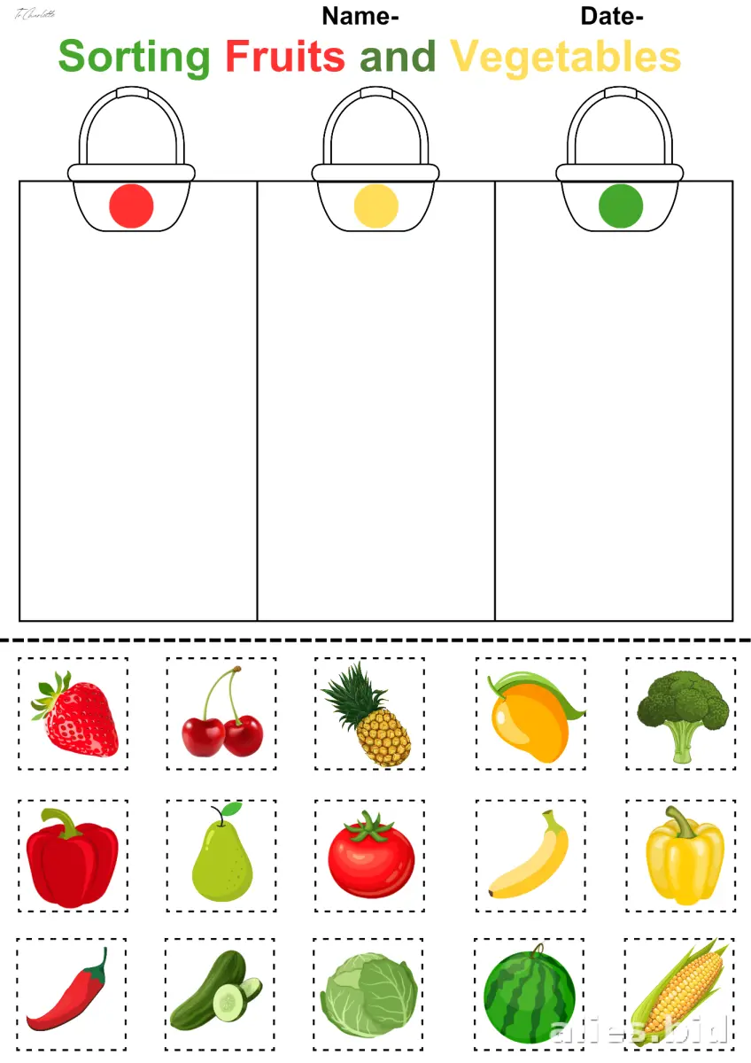 Free Printable Sorting Activity Sheet For Kids Worksheet #2