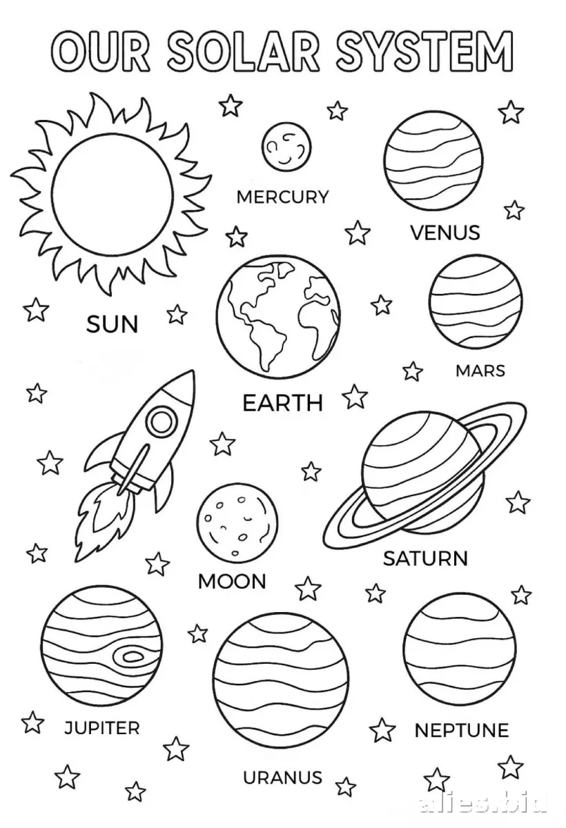 Free Printable Space Coloring Pages For Kids Free Worksheet #13