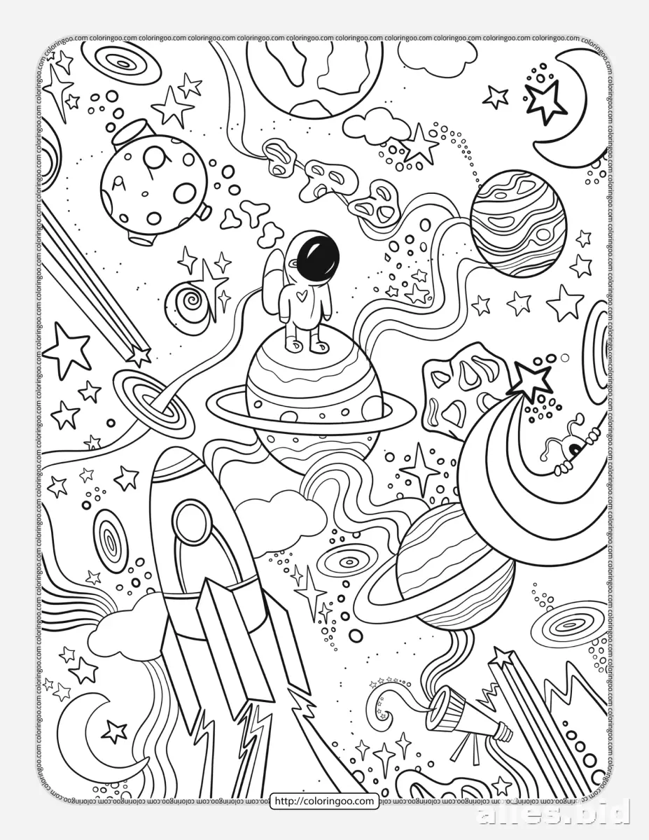 Free Printable Space Coloring Pages For Kids Free Worksheet #17