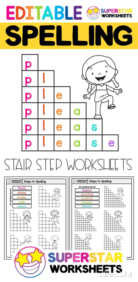 Spelling Worksheet For Kids Printable #10