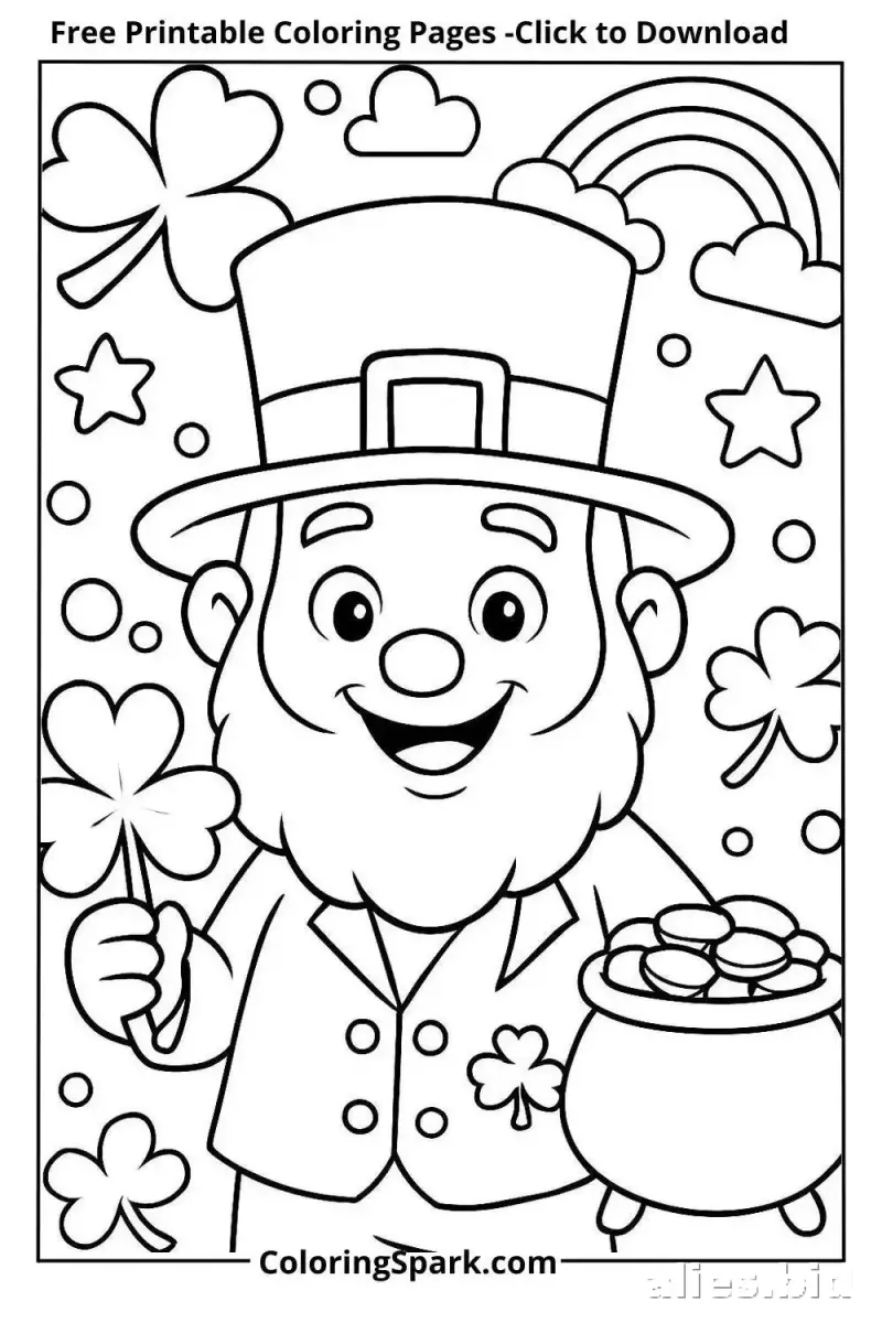 Free Printable St Patrick Coloring Pages Free Worksheet #2