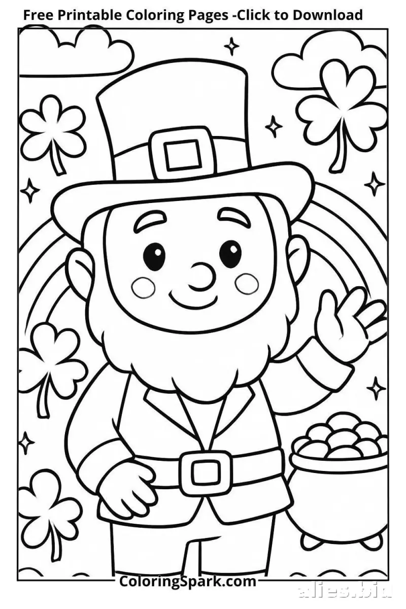 Free Printable St Patrick Coloring Pages Free Worksheet #6