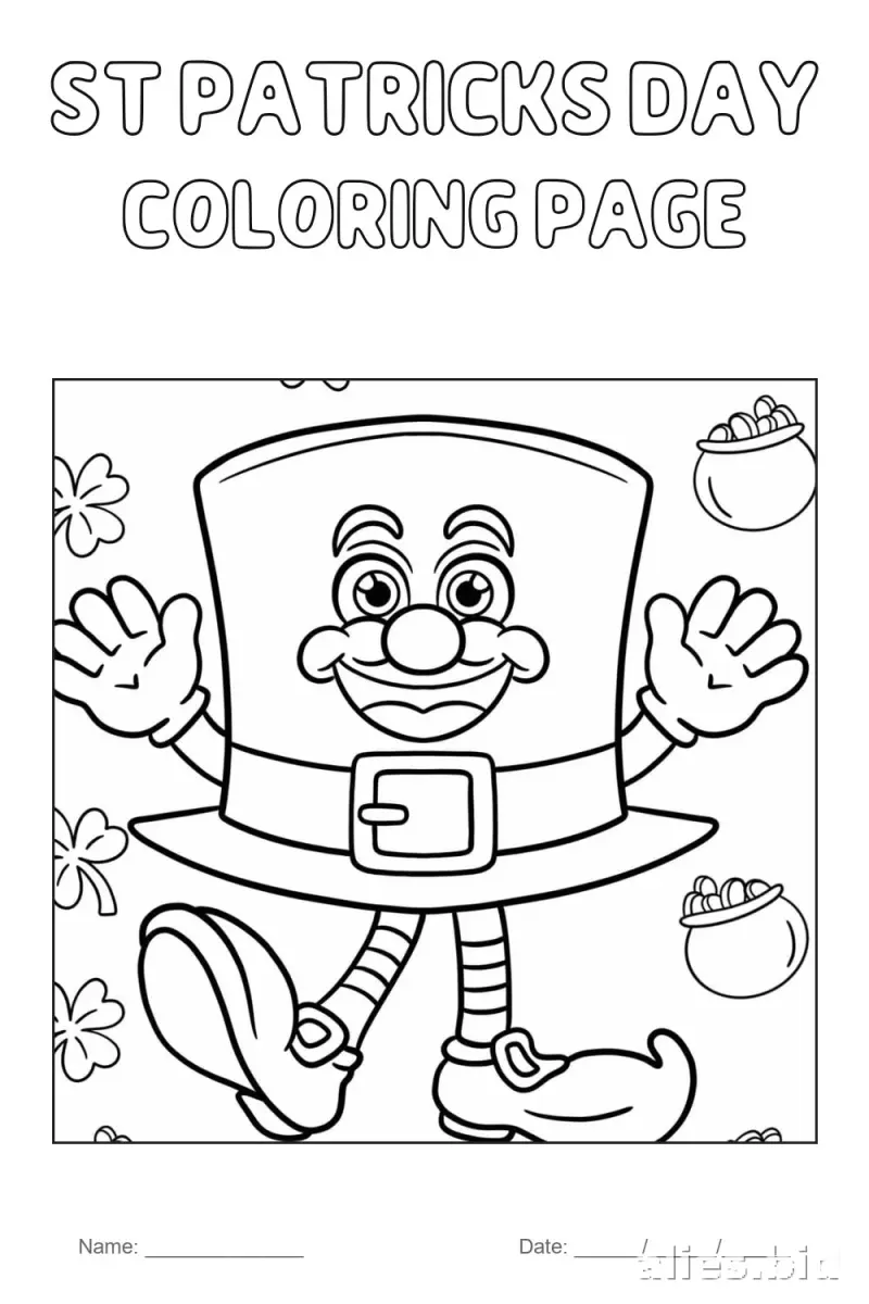 Free Printable St Patrick Coloring Pages Free Worksheet #11