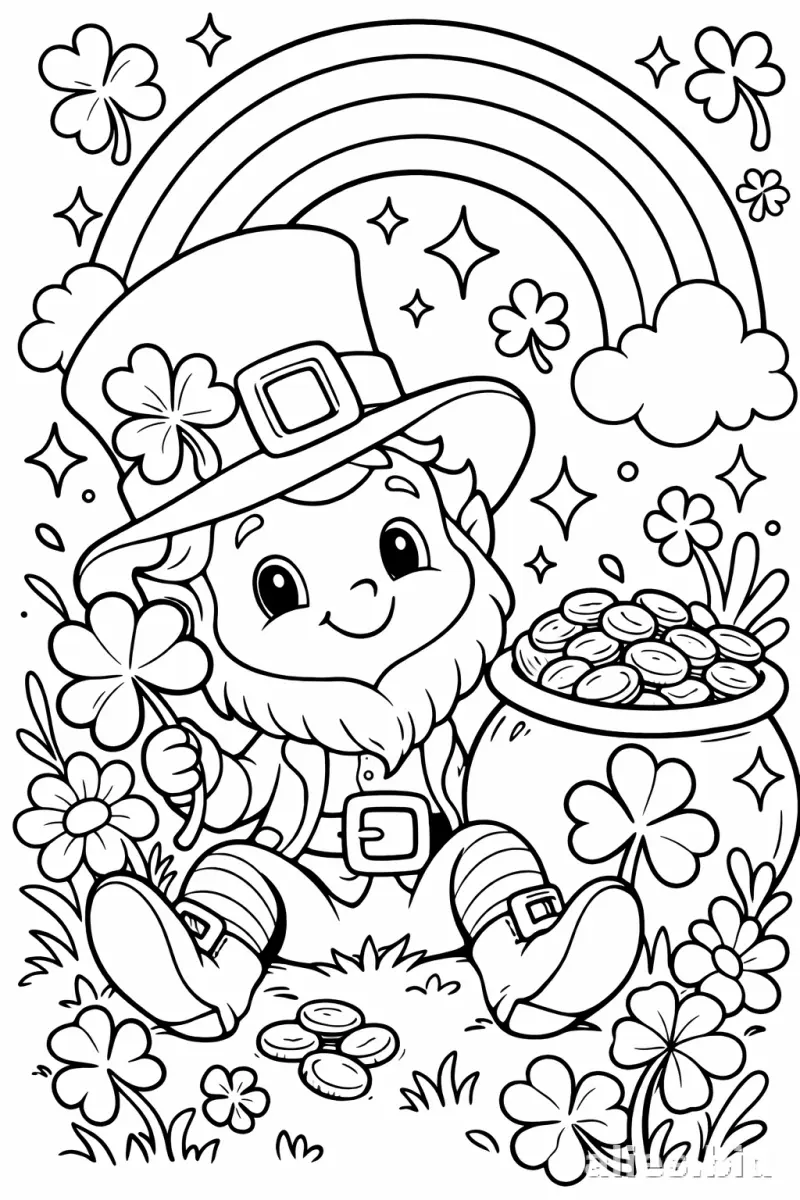 Free Printable St Patrick Coloring Pages Free Worksheet #14
