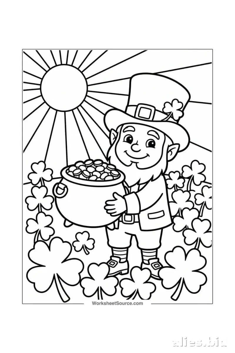 Free Printable St Patrick Coloring Pages Free Worksheet #23