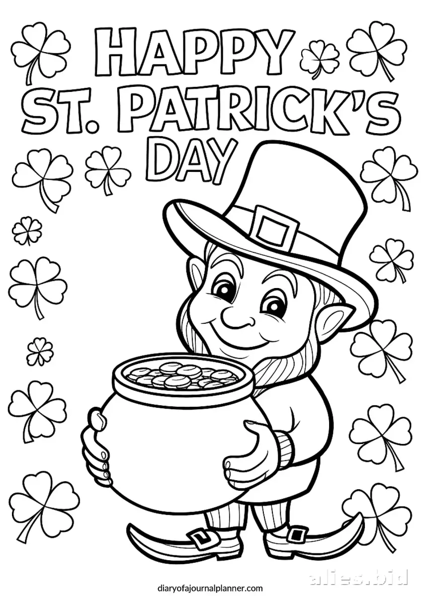 Free Printable St Patrick Coloring Pages Free Worksheet #15