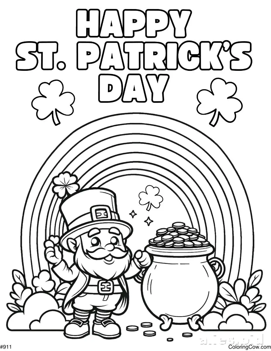 Free Printable St Patrick Coloring Pages Free Worksheet #9