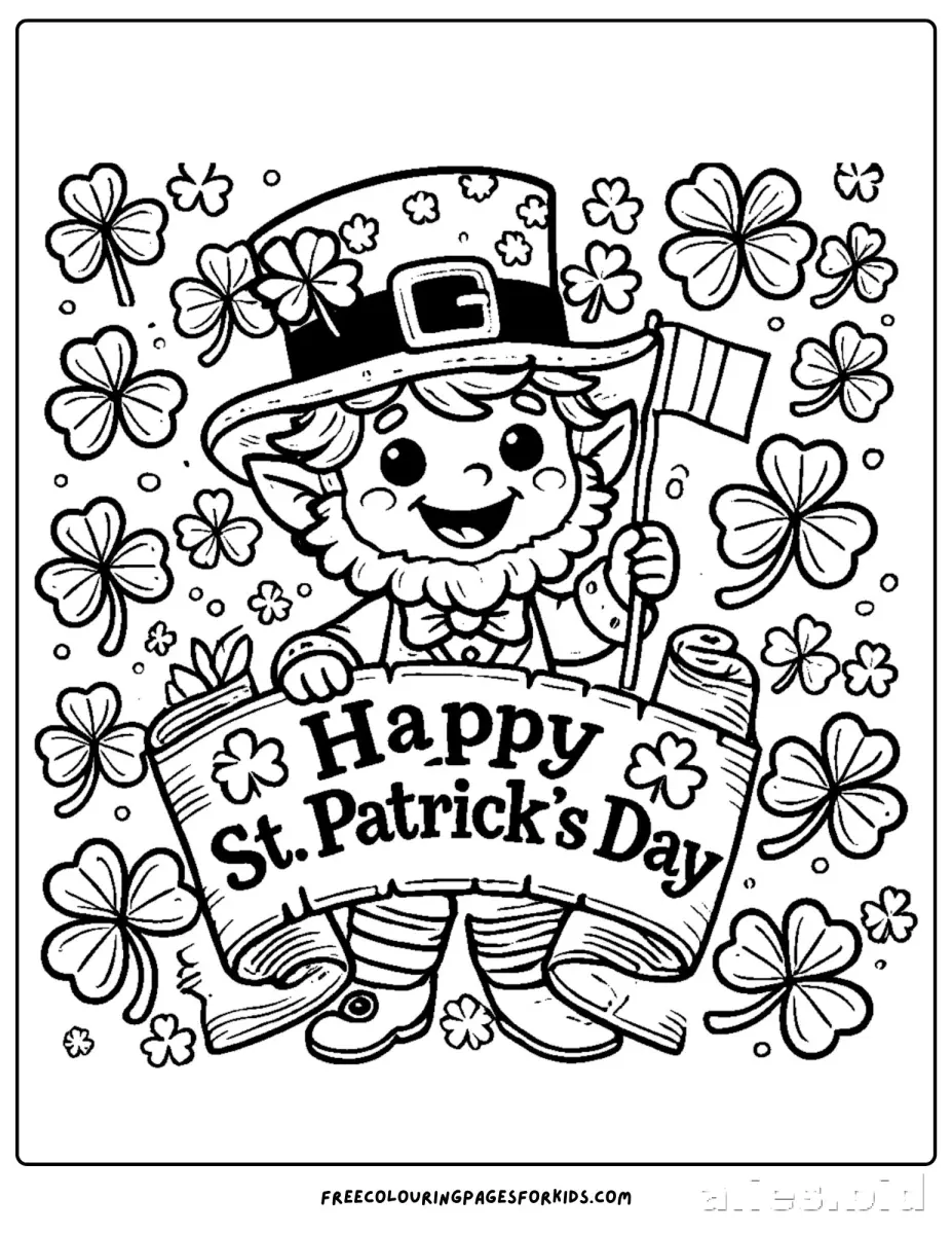 Free Printable St Patrick Coloring Pages Free Worksheet #22