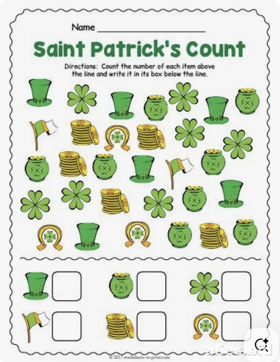 Free Printable St Patrick Worksheet For Kids Free #4
