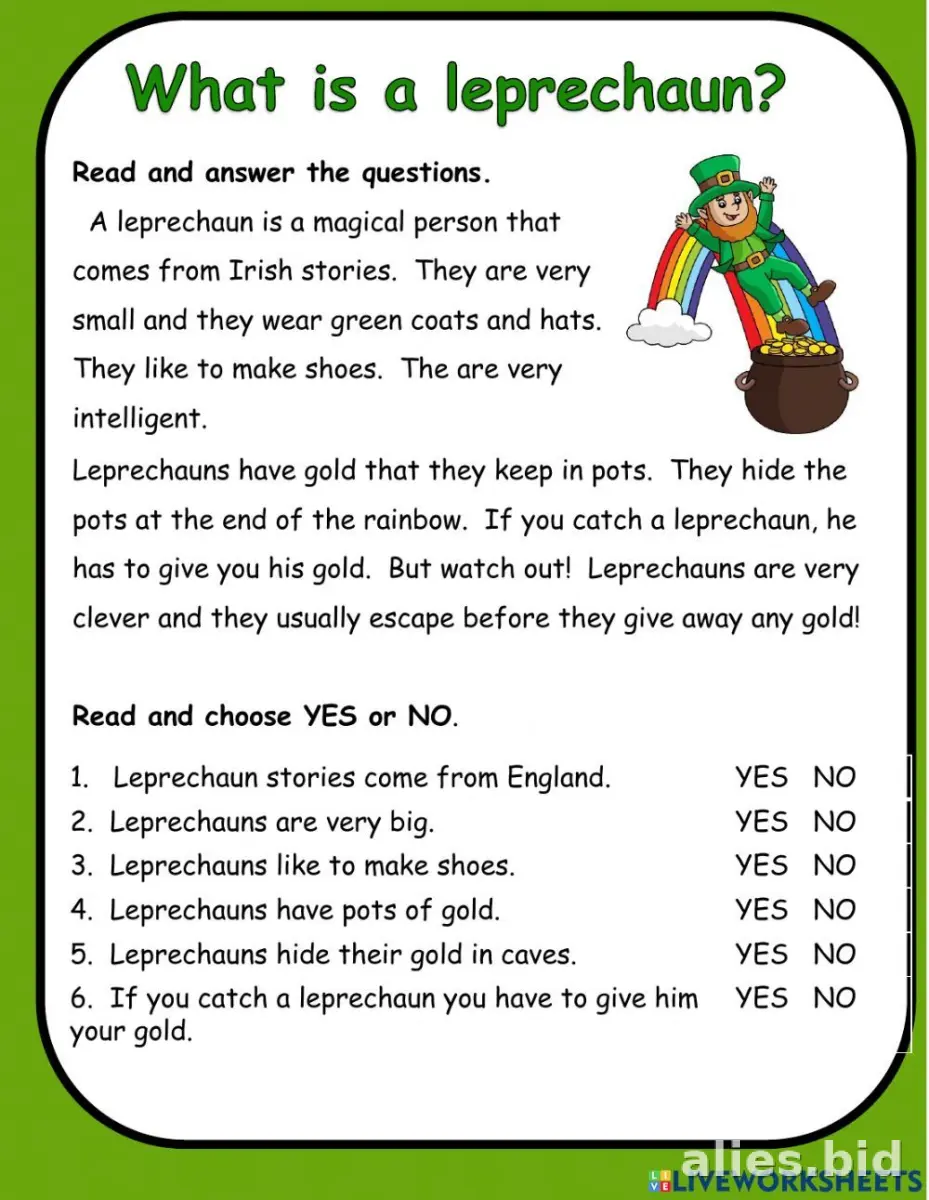 Free St. Patrick's Day Worksheets for Kids: Educational Fun for the Classroom and Home