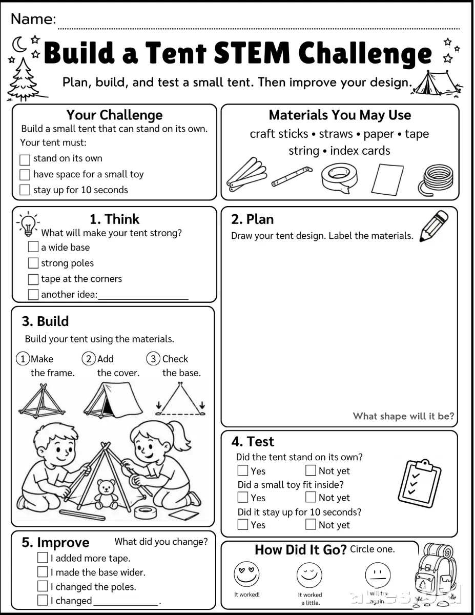 Free Printable Steam Worksheet For Kids Free #2