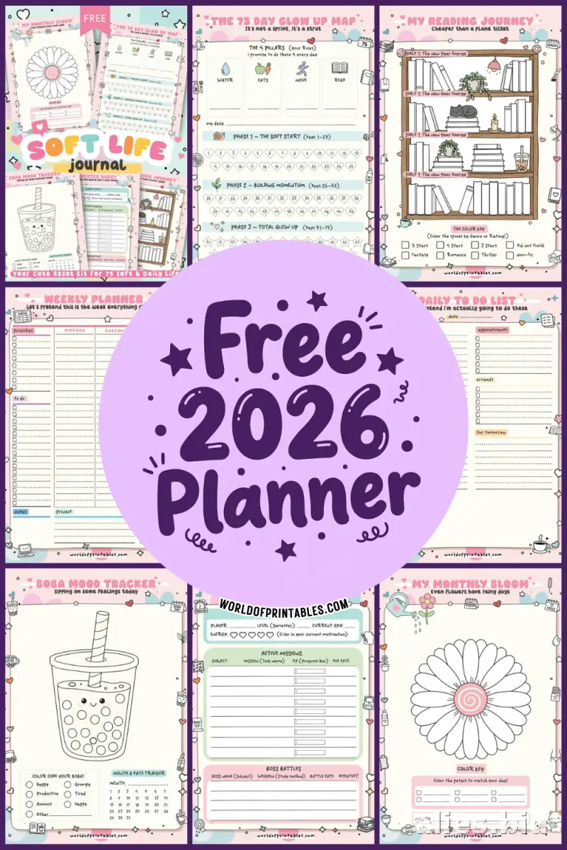 Free Printable Student Planner Template Free Print Worksheet #7