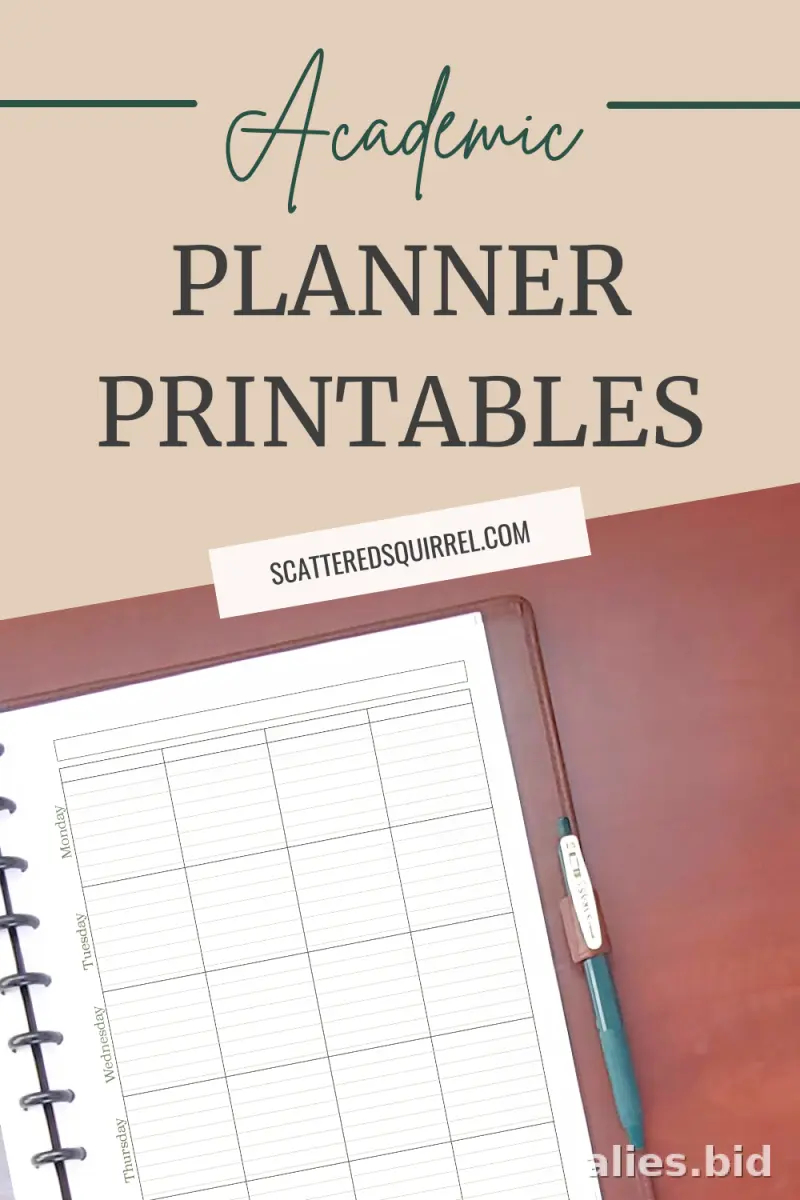 Free Printable Student Planner Template Free Print Worksheet #14