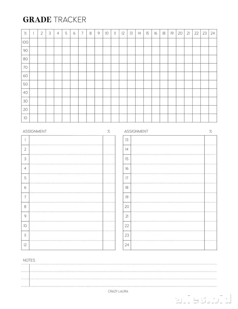 Free Printable Student Planner Template Free Print Worksheet #19