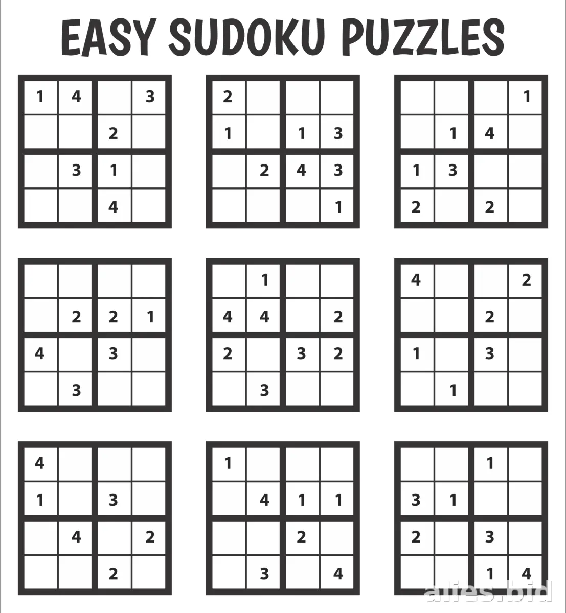 Free Printable Sudoku Puzzle Worksheet For Kids #3