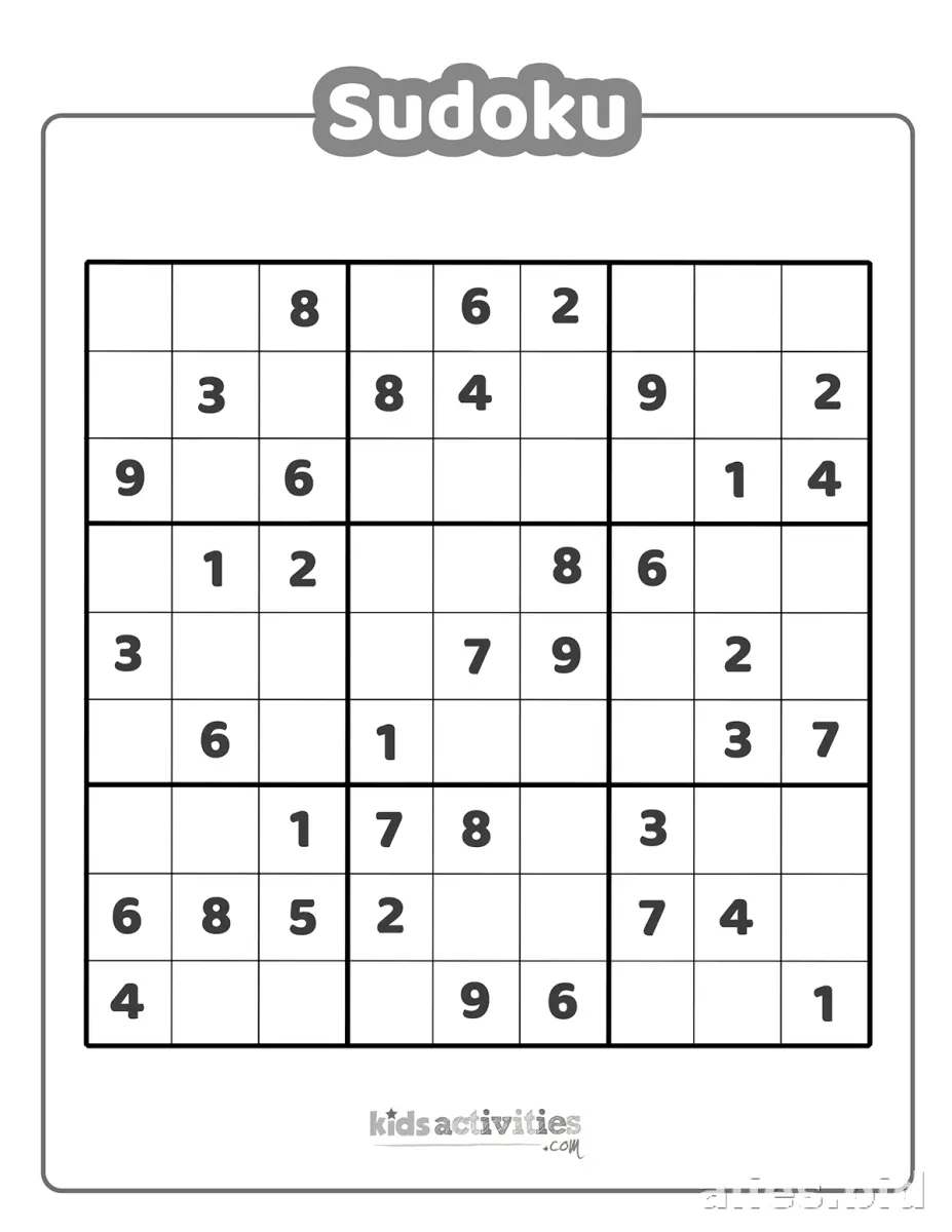 Sudoku Puzzle Worksheets for Kids: A Fun Way to Boost Logical Thinking