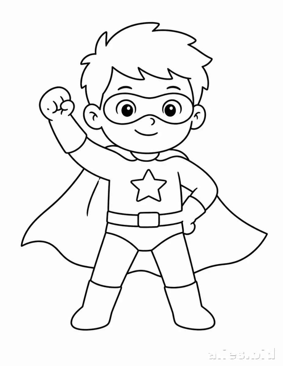 Free Printable Superhero Coloring Pages For Boys Worksheet #17