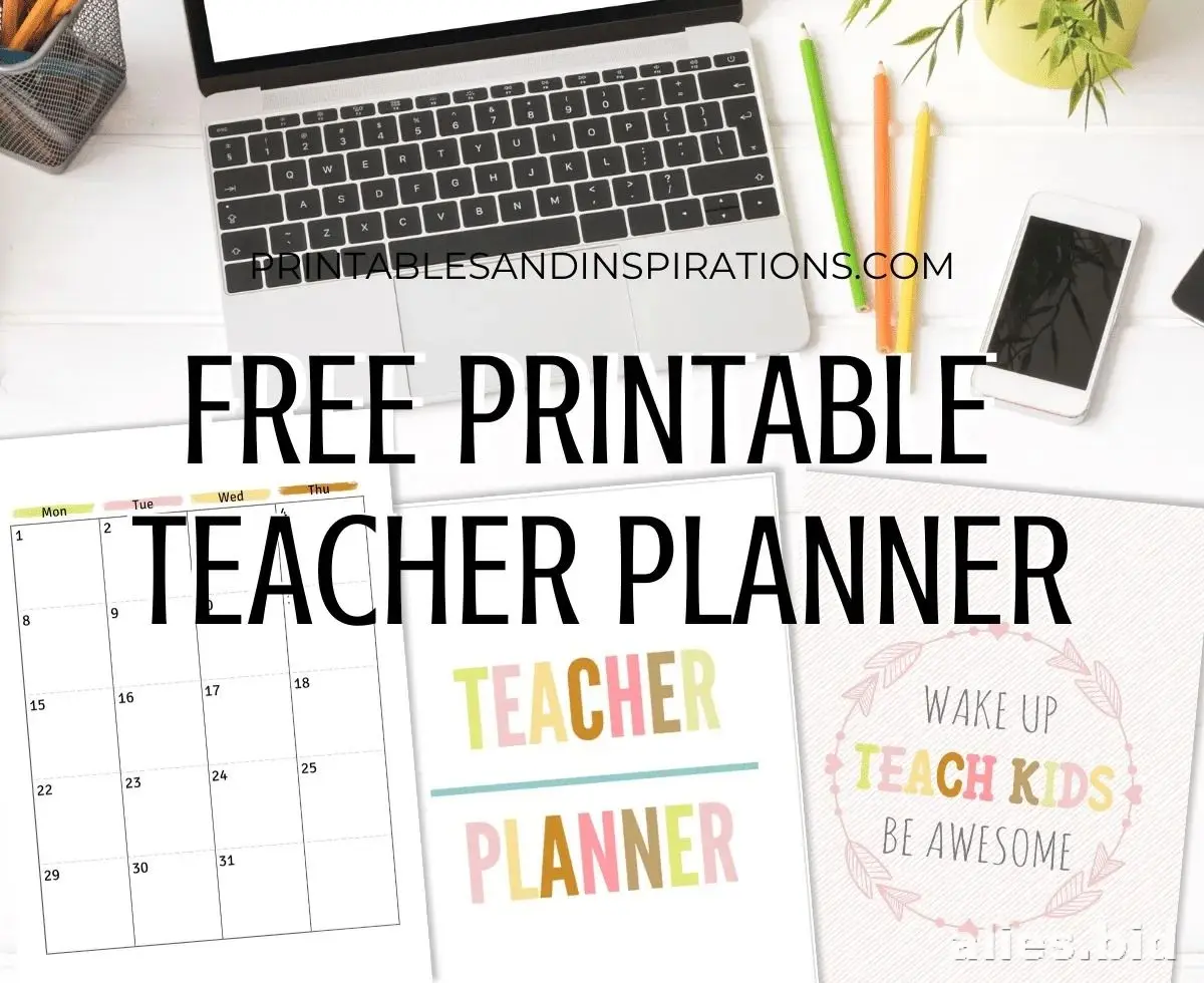 Free Printable Teacher Planner Template Free Print Worksheet #5