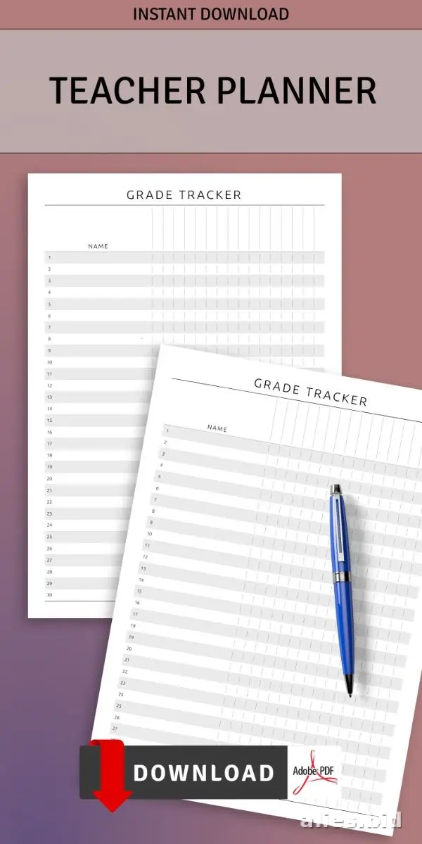 Free Printable Teacher Planner Template Free Print Worksheet #8