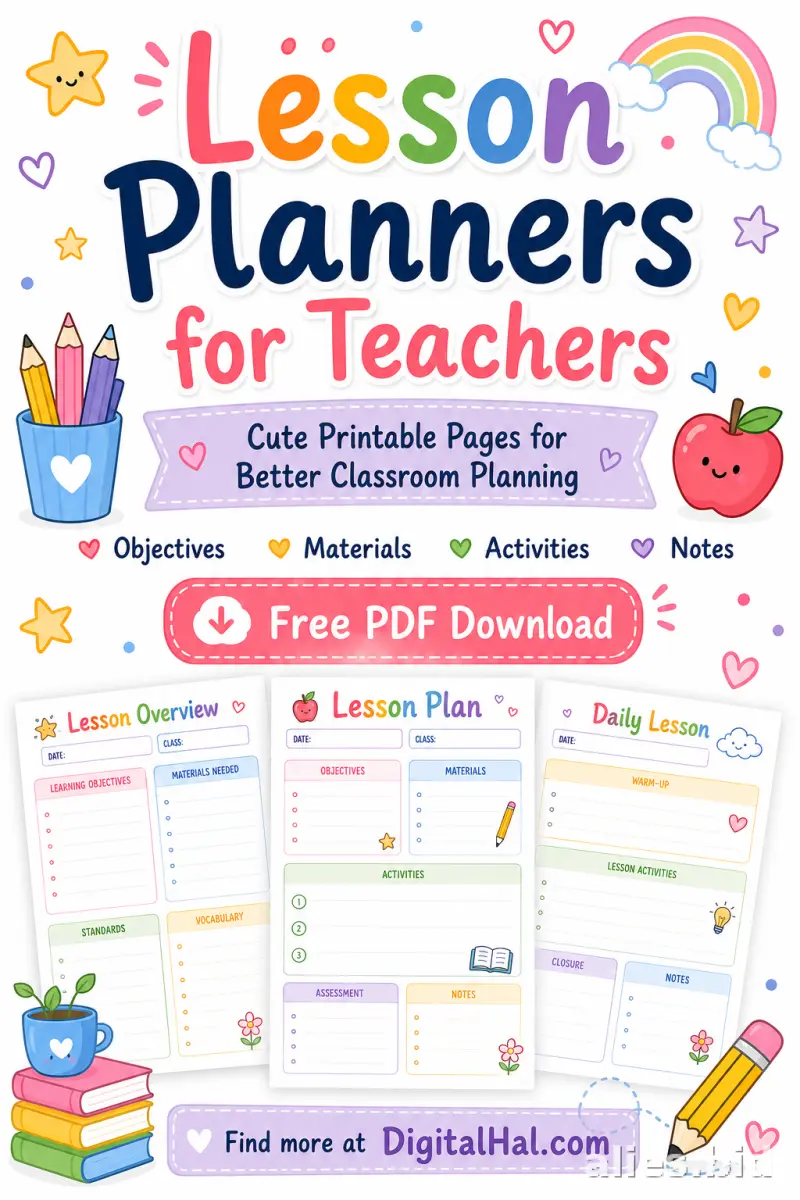 Free Printable Teacher Planner Template Free Print Worksheet #10