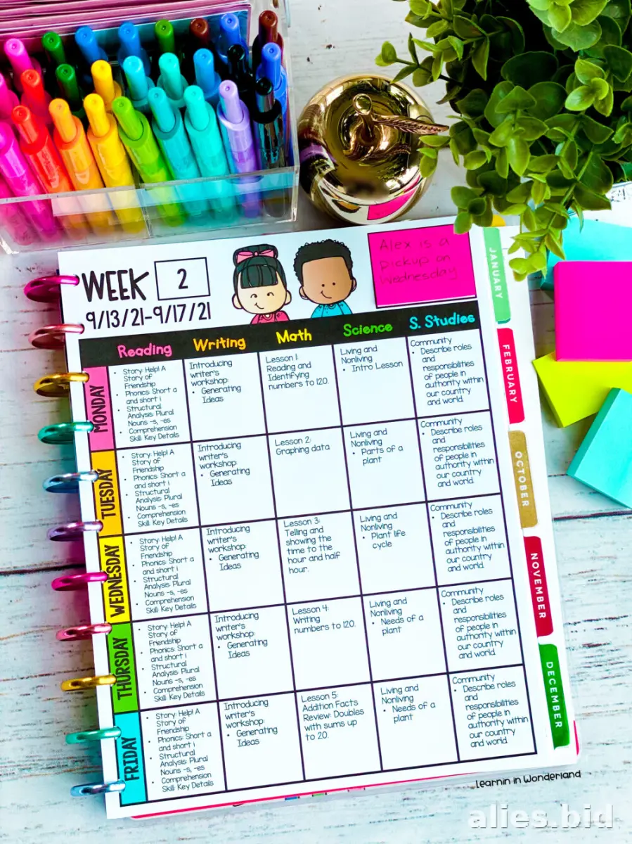 Free Printable Teacher Planner Template Free Print Worksheet #17