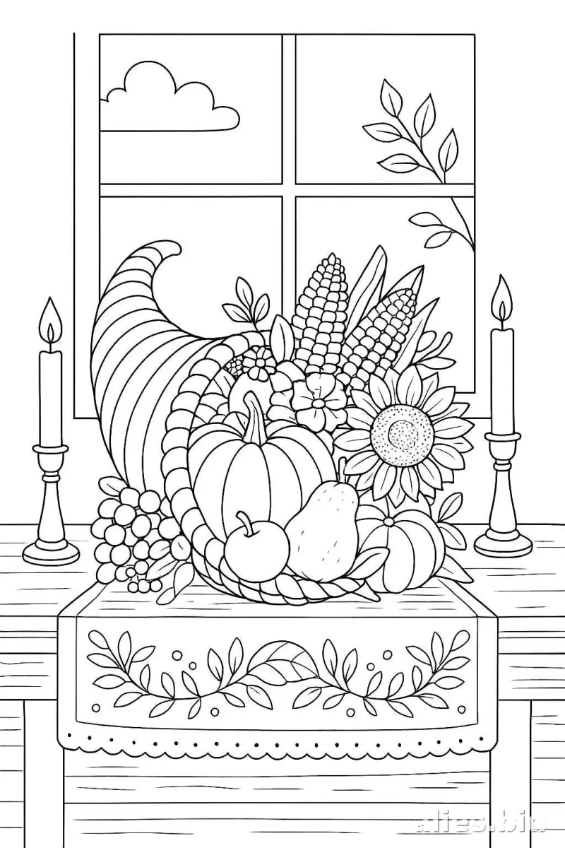 Free Printable Thanksgiving Coloring Pages Free Worksheet #3