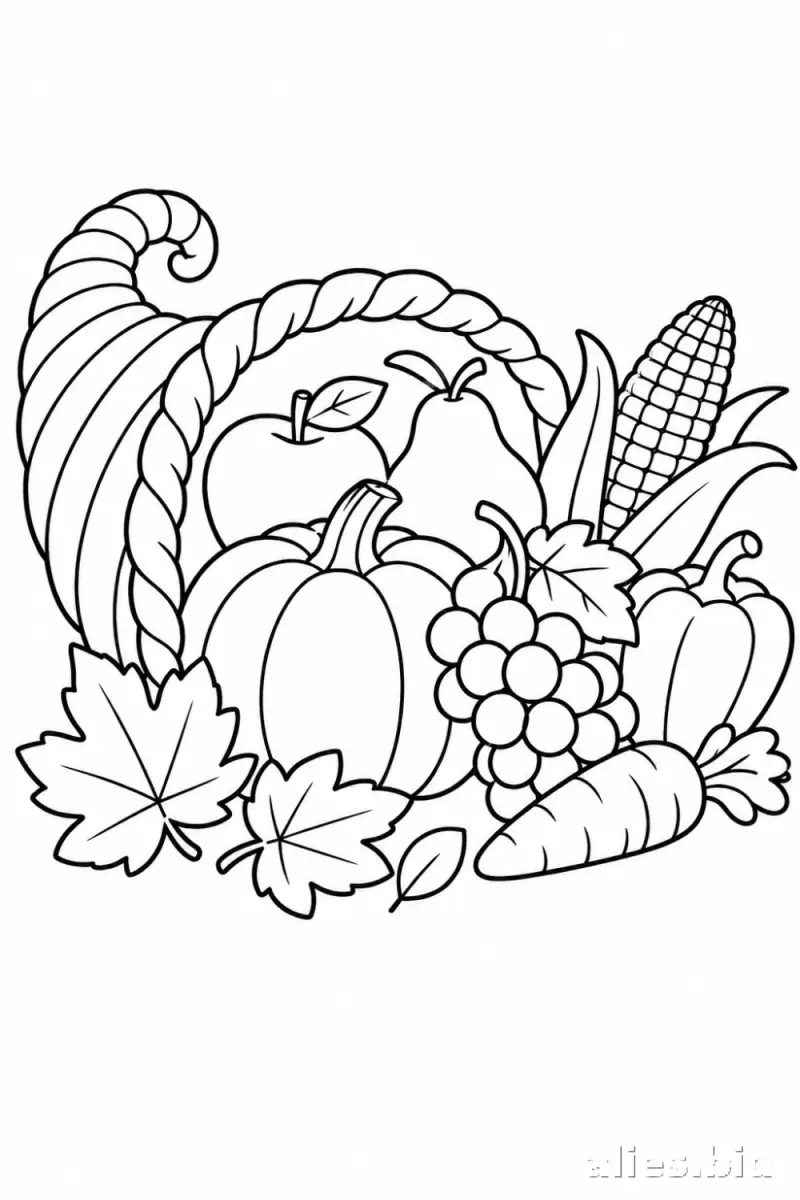 Free Printable Thanksgiving Coloring Pages Free Worksheet #20