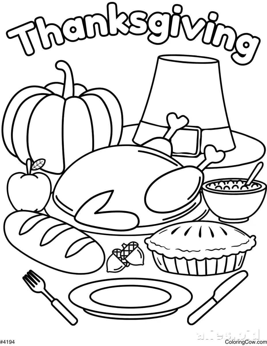 Free Thanksgiving Coloring Pages and Worksheets for Kids
