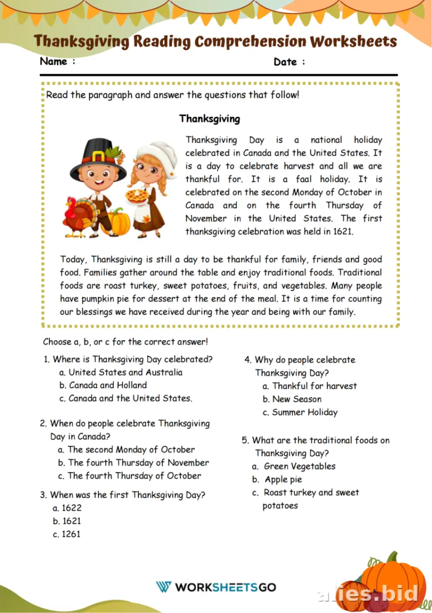 Free Printable Thanksgiving Worksheet Free Print #4