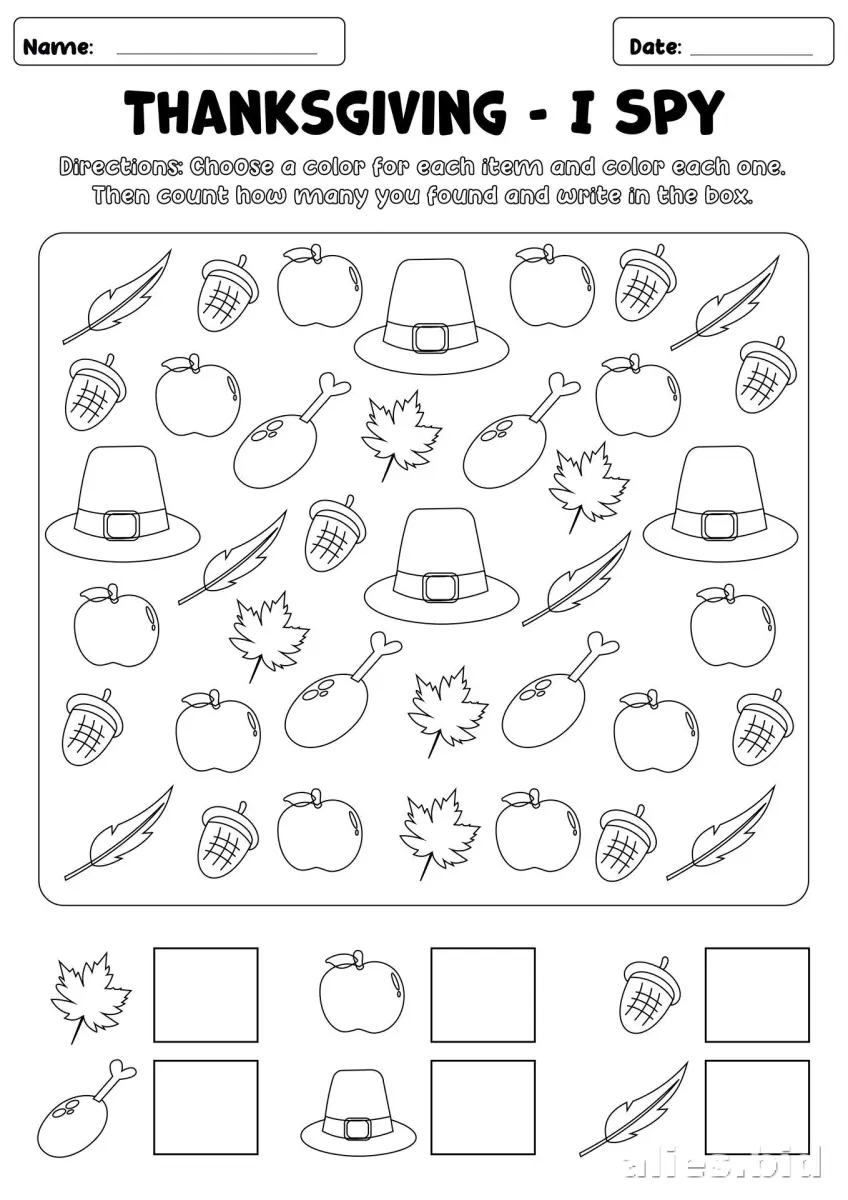 Free Printable Thanksgiving Worksheet Free Print #9
